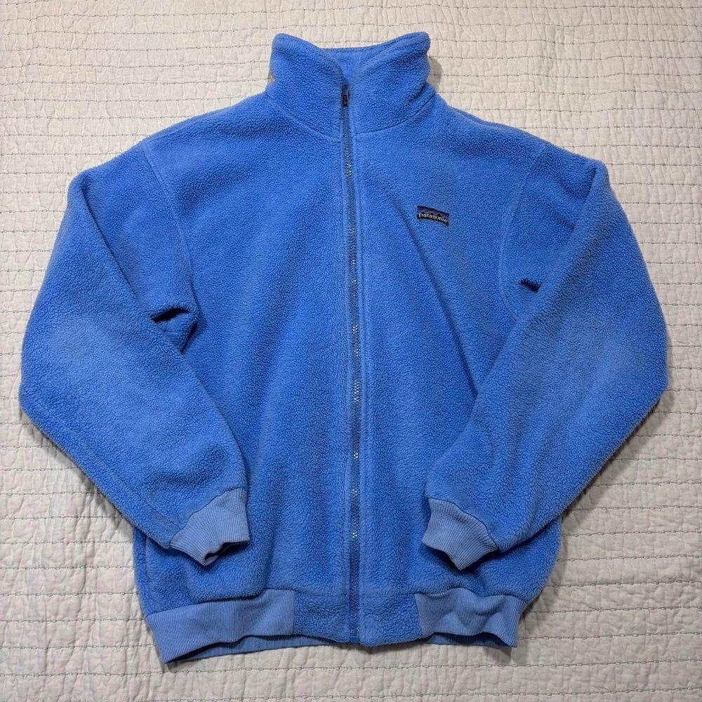 Vintage Patagonia Kids Fleece Jacket Size 14 Blue